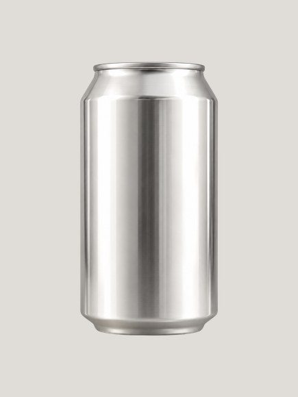 Silver aluminum can, 300 ml